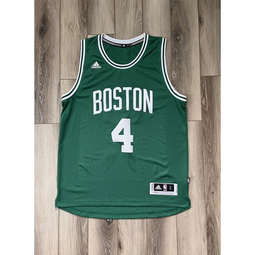 Adidas Swingman Green NBA Isaiah Thomas Boston Celtics Away Jersey L +2 Length